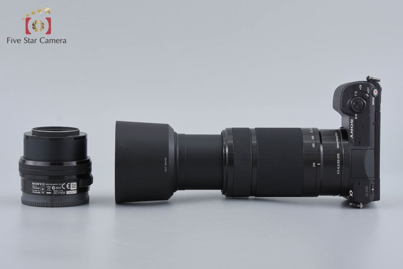 Sony α5100 ILCE-5100 Black 24.3 MP 16-50 55-210 Lenses [Multiple Languages]