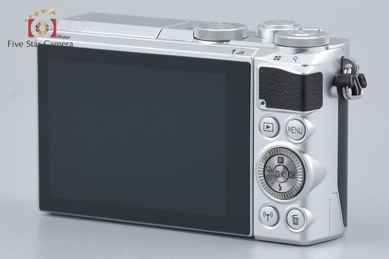 "Count 132" Nikon 1 J5 Silver 20.8 MP Digital Camera 10-30 Lens