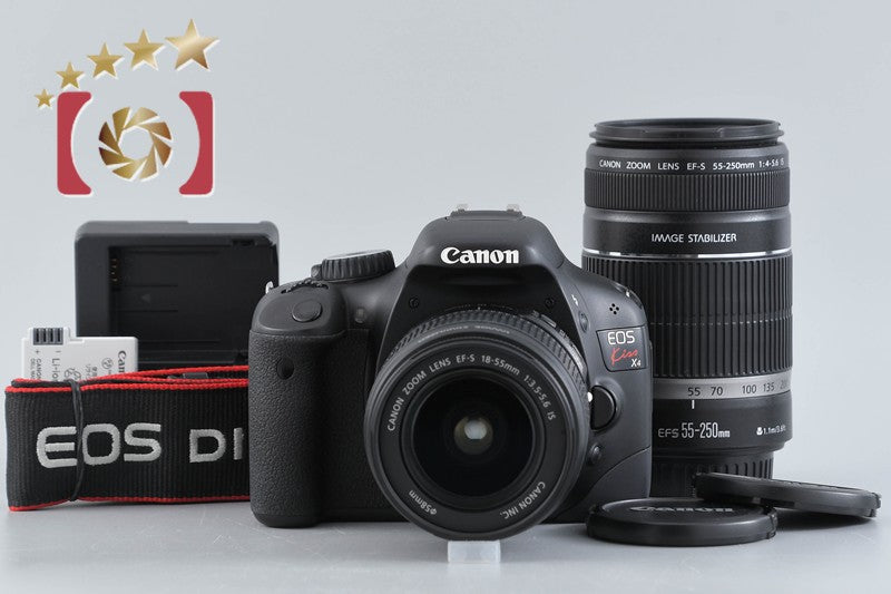 Canon EOS Kiss X4 / Rebel T2i / 550D 18.0 MP 18-55 55-250 Lenses