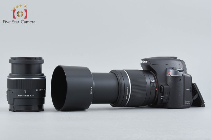 SONY α380 DSLR-A380Y 14.2 MP 18-55 55-200 Lenses [Japanese Language Only]