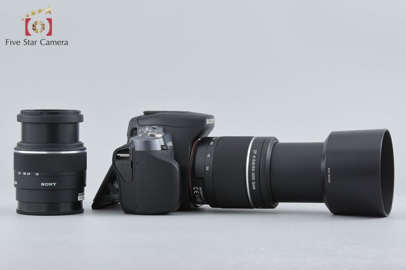 SONY α380 DSLR-A380Y 14.2 MP 18-55 55-200 Lenses [Japanese Language Only]