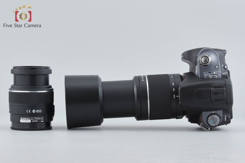 SONY α380 DSLR-A380Y 14.2 MP 18-55 55-200 Lenses [Japanese Language Only]