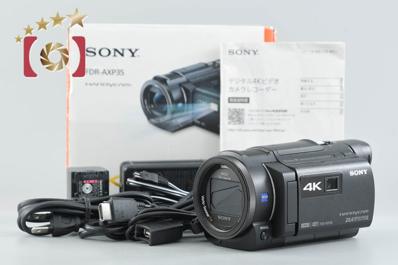 Sony Handycam FDR-AXP35 Black 4K Digital Camcorder w/ Box [Multiple Languages]