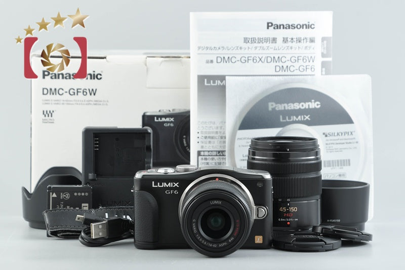Panasonic LUMIX DMC-GF6 Black 16.0 MP 14-42 45-150 Lens [Japanese Language Only]
