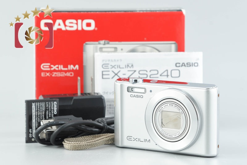 Casio EXILIM EX-ZS240 Silver 16.1 MP Digital Camera w/ Box