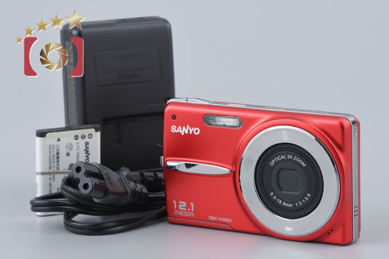 SANYO DSC-X1260 Red 12.1 MP Digital Camera [Japanese Language Only]