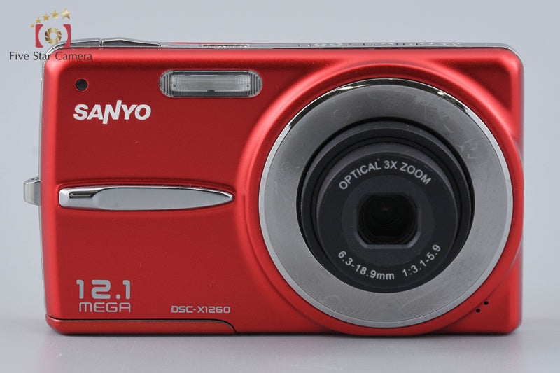 SANYO DSC-X1260 Red 12.1 MP Digital Camera [Japanese Language Only]