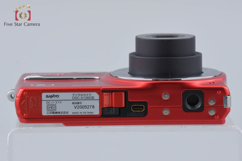 SANYO DSC-X1260 Red 12.1 MP Digital Camera [Japanese Language Only]