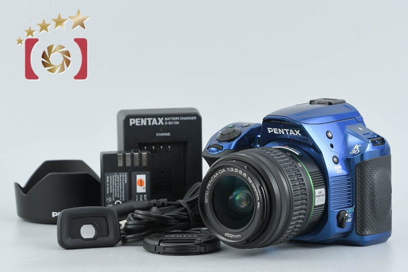 PENTAX K-30 Crystal Blue 16.3 MP DSLR Camera + SMC DA 18-55mm f/3.5-5.6 AL