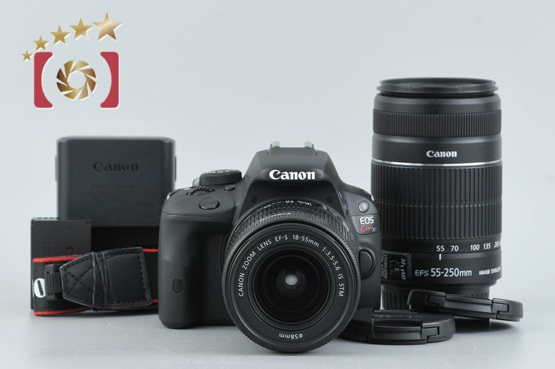 Canon EOS Kiss X7 / Rebel SL1 / 100D 18.0 MP EF-S 18-55 55-250 Lenses
