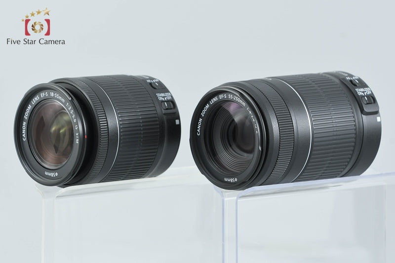 Canon EOS Kiss X7 / Rebel SL1 / 100D 18.0 MP EF-S 18-55 55-250 Lenses