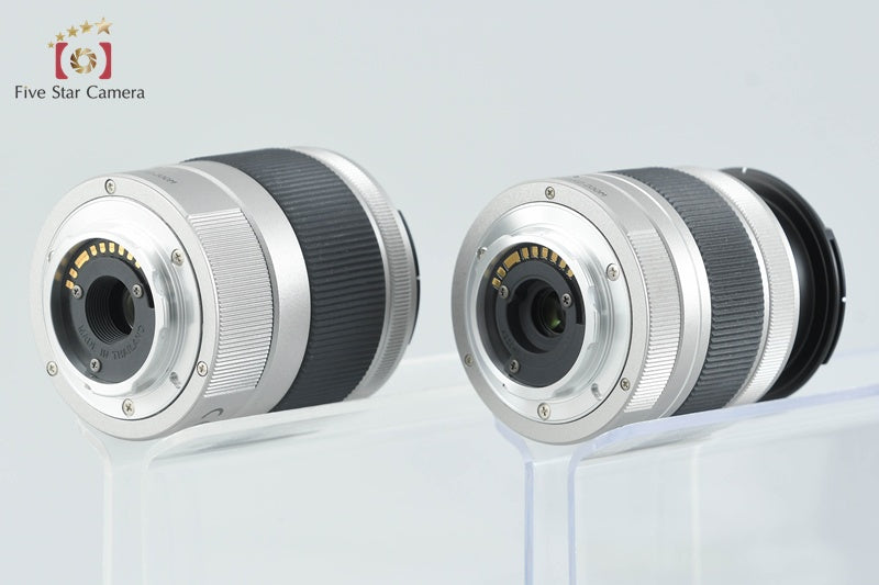 "Count 510" PENTAX Q10 Silver 12.4 MP Digital Camera 5-15 15-45 Lenses w/ Box