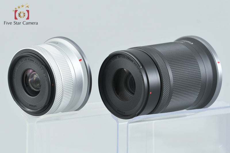 Shutter count 1,000 Canon EOS R50 White 24.2 MP RF-S 18-45 55-210 Lenses