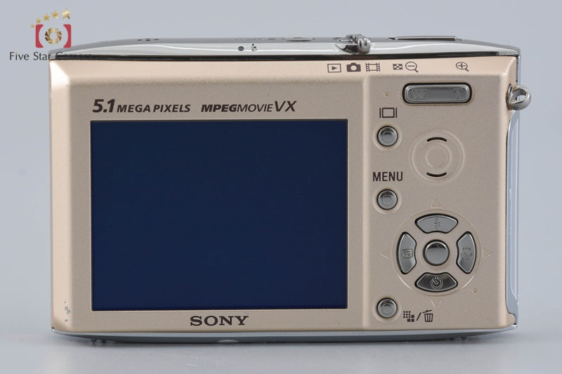 Sony Cyber-Shot DSC-T5 Gold 5.1 MP Digital Camera [Japanese Language Only]