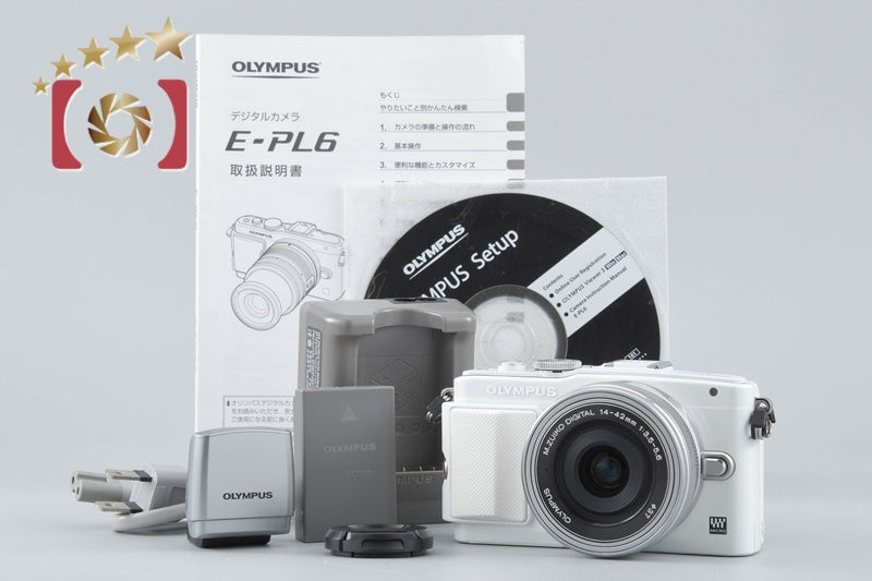 "Shutter count 994" Olympus PEN Lite E-PL6 White 16.1 MP 14-42 EZ Lens
