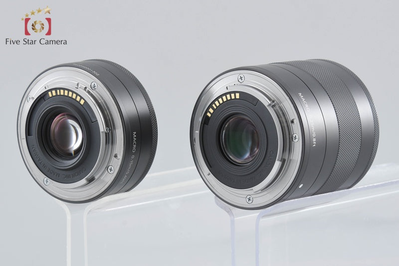 Canon EOS M Black 18.0 MP Mirrorless Camera 18-55 22 Lenses