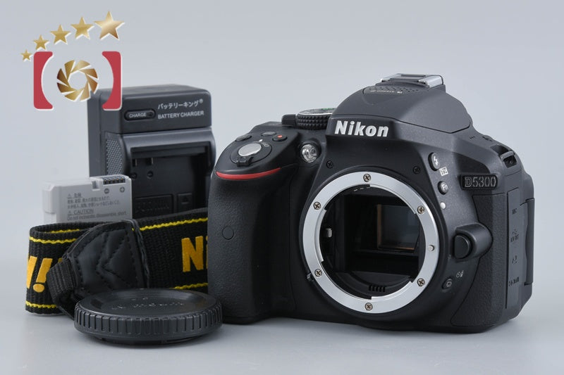 "Shutter count 5,832" Nikon D5300 Black 24.2 MP DSLR Camera Body