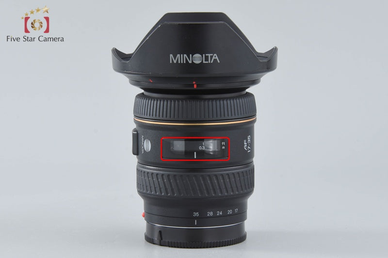 Minolta AF ZOOM 17-35mm f/3.5 G Sony / Minolta A Mount