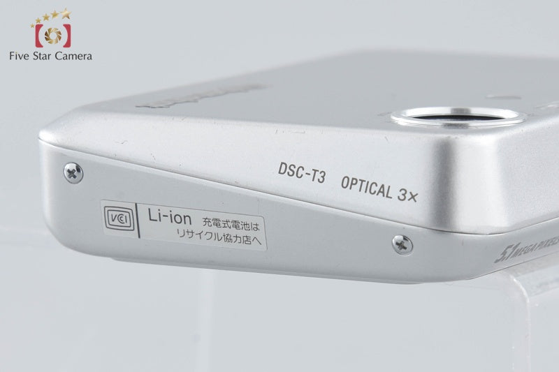 Sony Cyber-Shot DSC-T3 Silver 5.1 MP Digital Camera