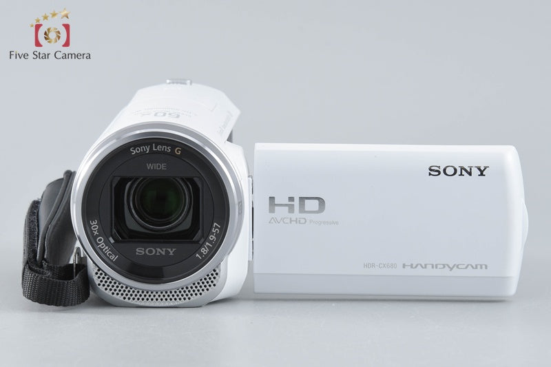 Sony Handycam HDR-CX680 White Digital HD Video Camera [Multiple Languages]