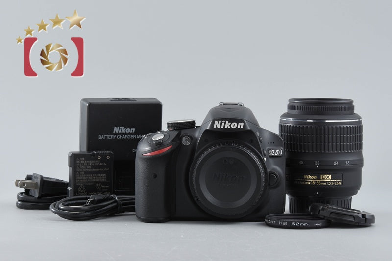 "Shutter count 40" Nikon D3200 Black 24.2 MP DSLR 18-55 VR Lens
