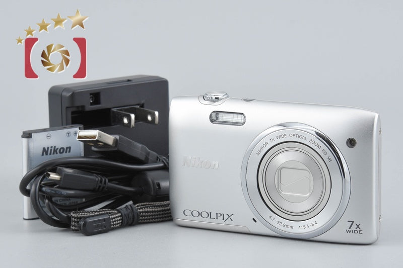 Nikon COOLPIX S3500 Crystal Silver 20.0 MP Digital Camera