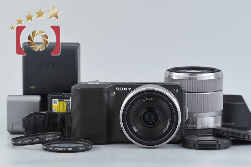 Sony Alpha α NEX-3 Black 14.2 MP 16 18-55 Lenses [Japanese Language Only]