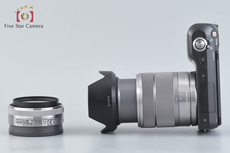 Sony Alpha α NEX-3 Black 14.2 MP 16 18-55 Lenses [Japanese Language Only]