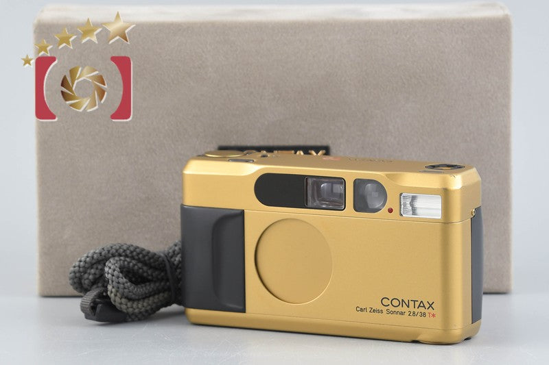 CONTAX T2 Gold Point & Shoot 35mm Film Camera + Data Back