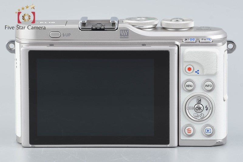 Olympus PEN E-PL10 White 16.1 MP Digital Camera EZ 14-42 Lens