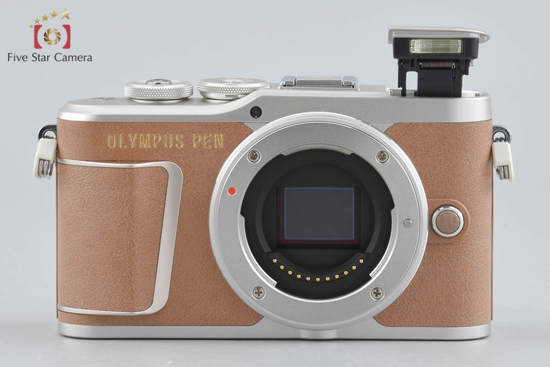 "Count 1,633" Olympus E-PL9 Brown 16.1 MP Mirrorless Camera 14-42 EZ Lens