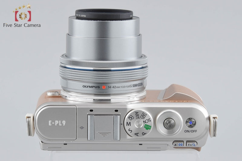 "Count 1,633" Olympus E-PL9 Brown 16.1 MP Mirrorless Camera 14-42 EZ Lens