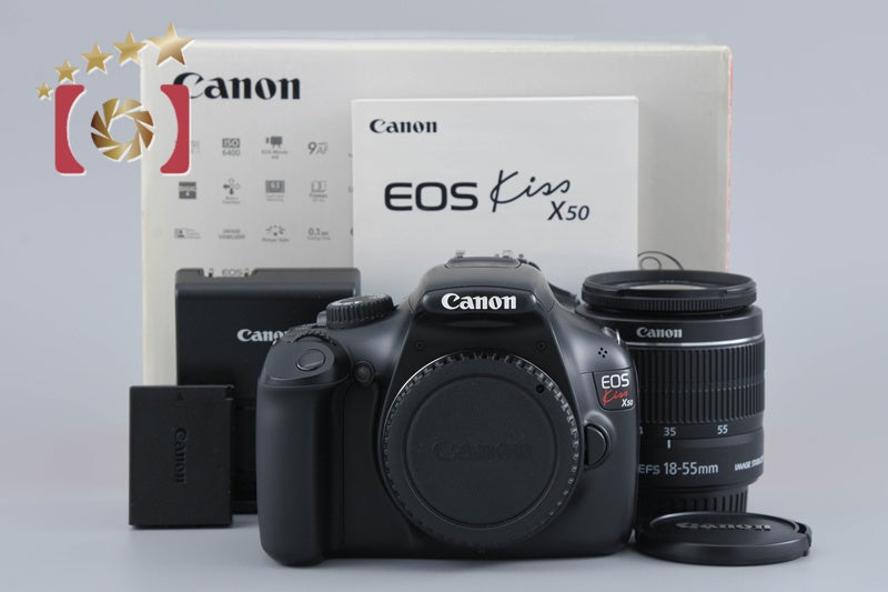 "Count 2,020" Canon EOS Kiss X50 / Rebel T3 / 1100D Black 12.2MP 18-55 Lens