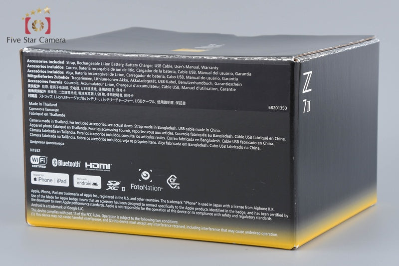 "Count 1,078" Nikon Z7 II 45.7 MP Full Frame Digital Mirrorless Camera w/ Box