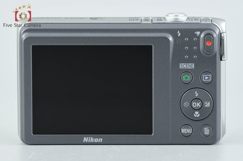 Nikon COOLPIX S3700 Silver 20.1 MP Digital Camera w/ Box