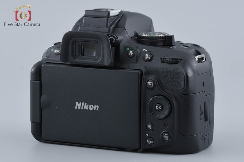 "Count 5,638" Nikon D5200 Black 24.1 MP Digital SLR Camera 18-55 55-300 Lenses