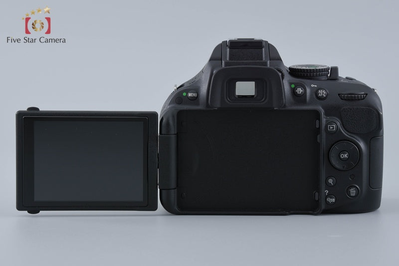 "Count 5,638" Nikon D5200 Black 24.1 MP Digital SLR Camera 18-55 55-300 Lenses