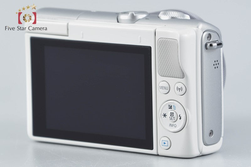 Canon EOS M100 White 24.2 MP Digital Camera EF-M 15-45 55-200 Lenses