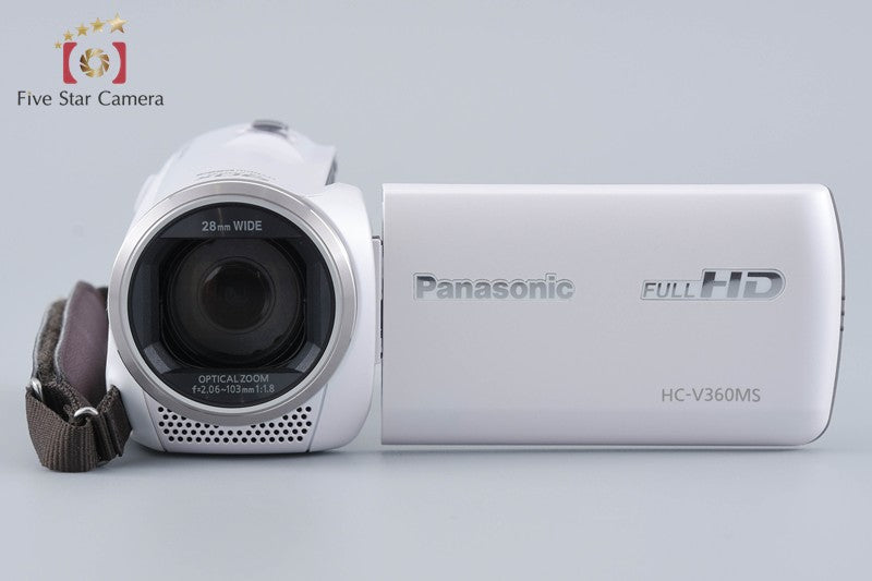 Panasonic HC-V360MS 16GB 90x Zoom 2.2 MP White Digital HD Camcorder
