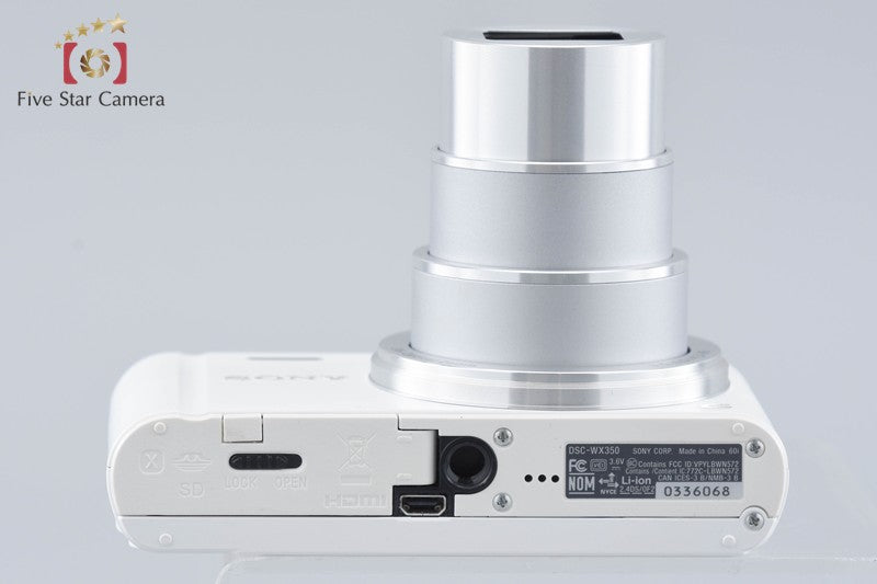 Sony Cyber-Shot DSC-WX350 White 18.2 MP Digital Camera [Multiple Languages]