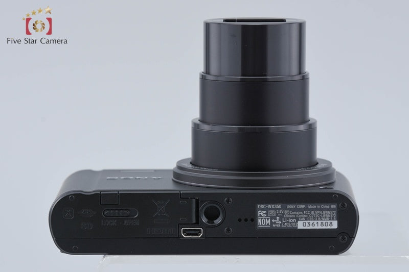 Sony Cyber-Shot DSC-WX350 Black 18.2 MP Digital Camera [Multiple Languages]