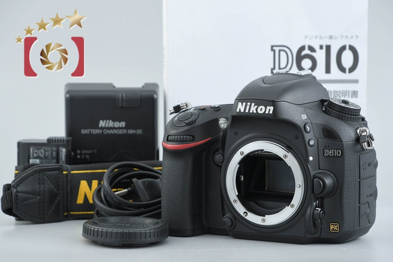 "Count 1,451" Nikon D610 24.3 MP Full Frame DSLR Camera Body