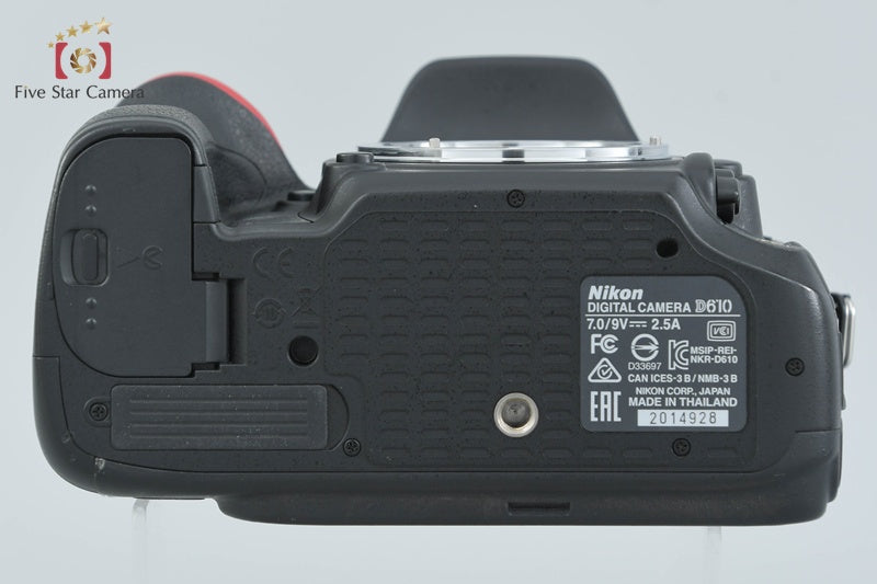 "Count 1,451" Nikon D610 24.3 MP Full Frame DSLR Camera Body