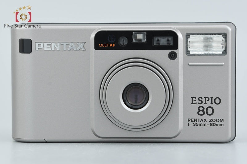 Pentax ESPIO 80 Silver 35mm Point & Shoot Film Camera w/ Box