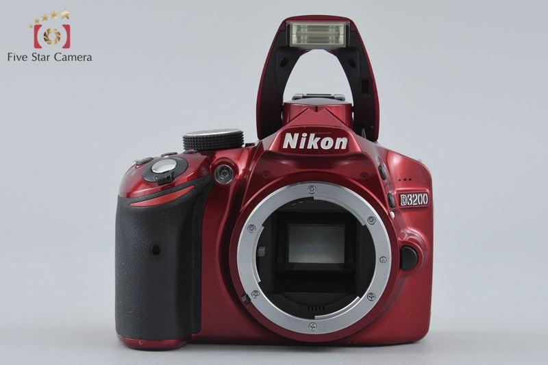 "Shutter count 4,611" Nikon D3200 Red 24.2 MP DSLR 18-55 VR Lens