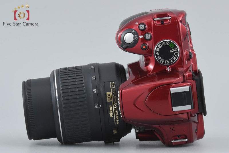 "Shutter count 4,611" Nikon D3200 Red 24.2 MP DSLR 18-55 VR Lens