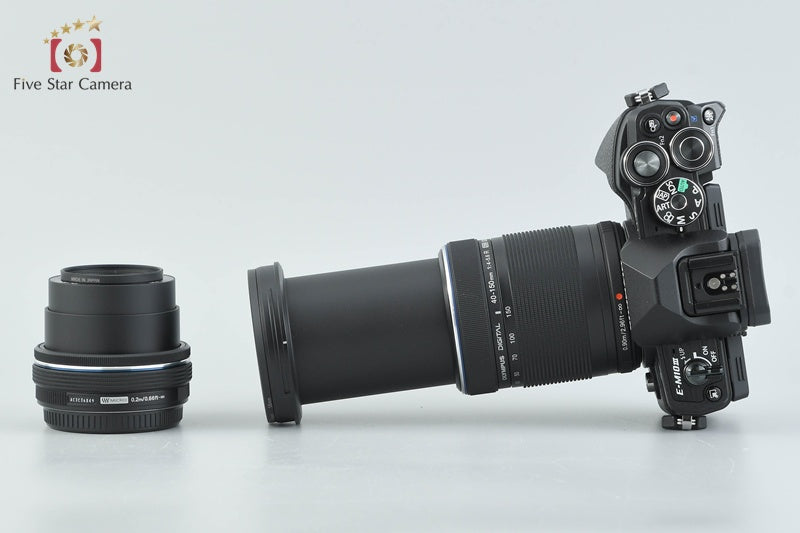 "Count 1,245" Olympus OM-D E-M10 Mark III Black 16.1 MP 14-42 40-150 EZ Lenses