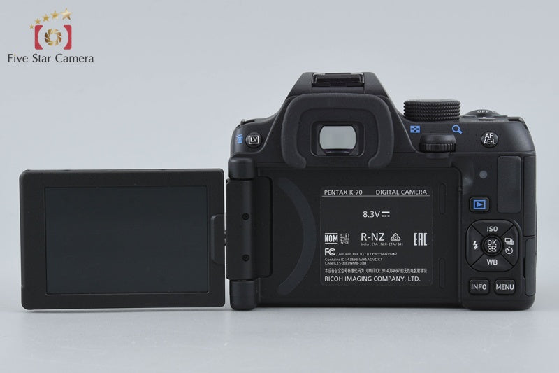 "Shutter count 6" PENTAX K-70 Black 24.0 MP DSLR Camera Body w/ Box