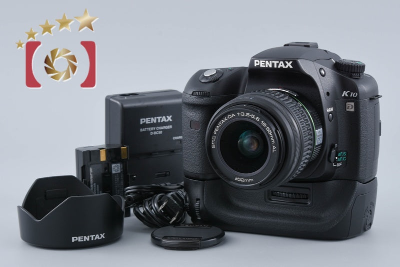 "Count 2,299" PENTAX K10D 10.2 MP Digital SLR Camera 18-55 Lens w/ D-BG2