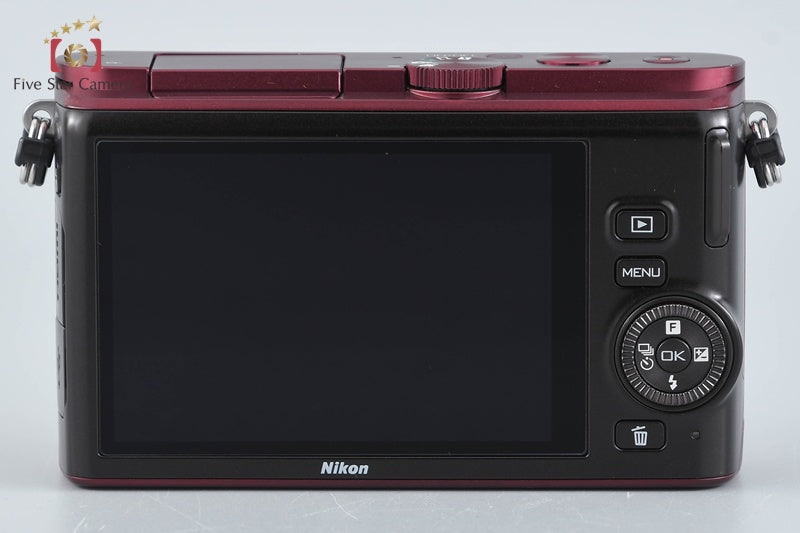 "Shutter count 1,336" Nikon 1 J3 Red 14.2 MP Mirrorless Digital Camera Body
